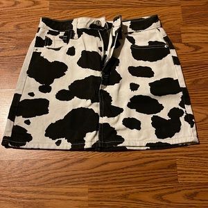 Cow print skirt